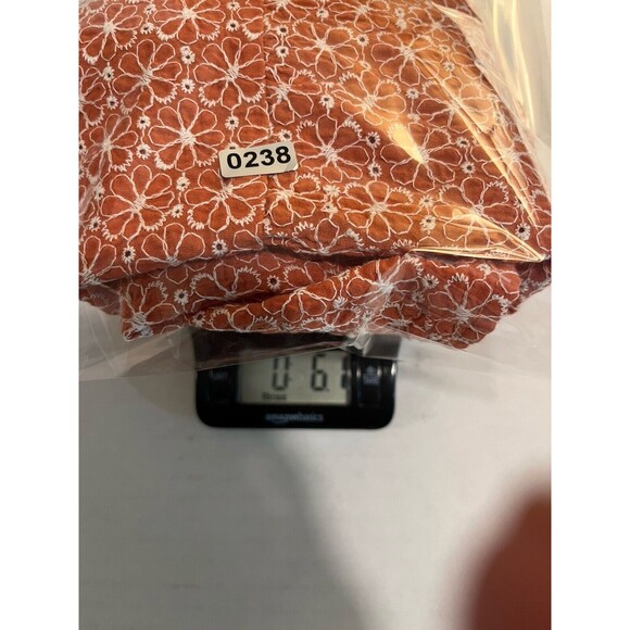 Kindred Women’s Cotton Sleeveless Blouse L Pumpkin Eyelet Cottage Prairie Cute - Picture 9 of 9